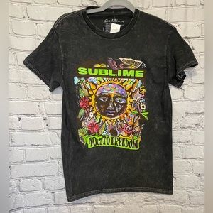 NWOT Licensed Sublime Acid Washed Band Tee - Size Small
